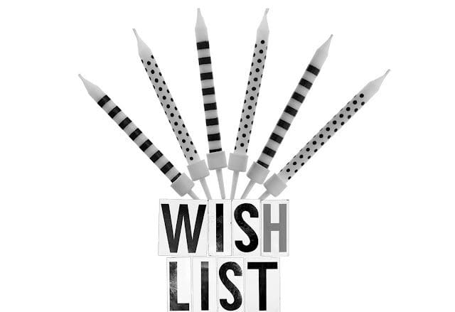WishList d&rsquo;Anniversaire 2015